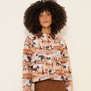 Rockstar Original Pants Jacket Set Tapestry Western Horse Print